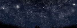 Темное небо со звездами