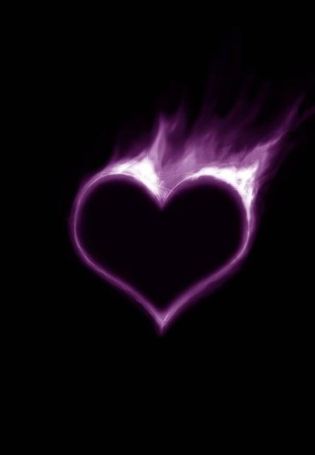 Сердечко темно фиолетовое