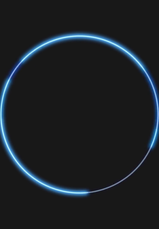 Синий неоновый круг