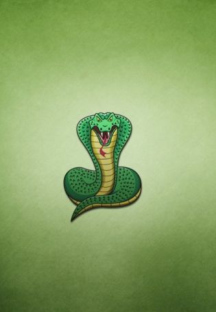Черно зеленая змея