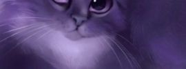 Кошка с фиолетовыми глазами