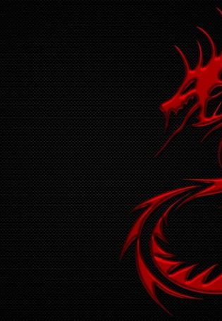 Дракон красно черный