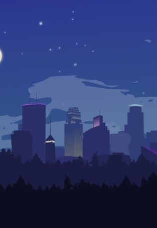 Пейзаж ночного города