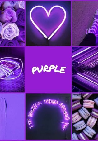 Фиолетовое неоновое сердце