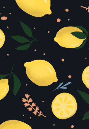 Лимон рисунок