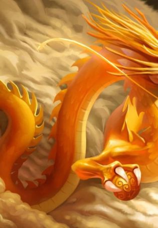 Желтый китайский дракон