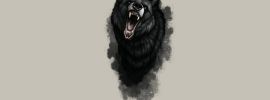 Злой черный медведь