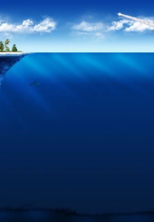 Вид под водой в океане