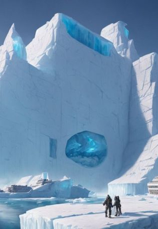 Ледяная стена в антарктиде