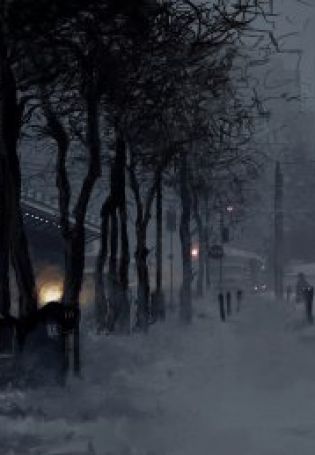 Темная зимняя улица