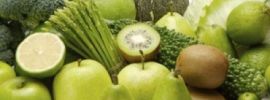 Овощи и фрукты зеленого цвета