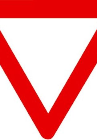 Знак красный треугольник на белом