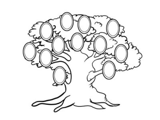 Генеалогическое древо семьи шаблон