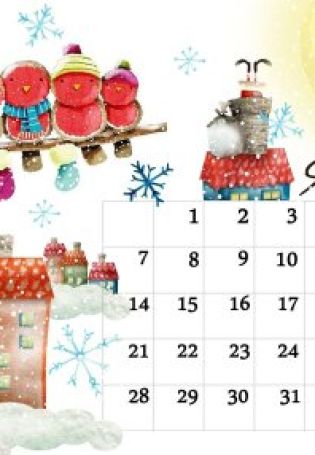 Фон для календаря на весь год