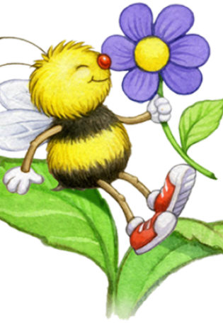 Цветы и пчелки картинка
