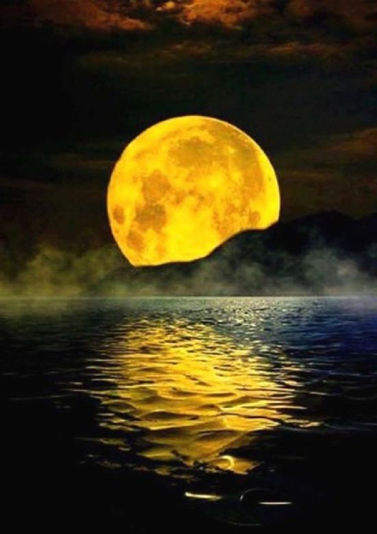 Желтая луна картинки