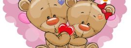Картинки с медвежатами и сердечками