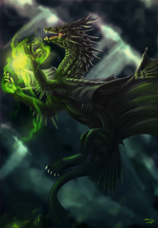 Картинки зеленых драконов