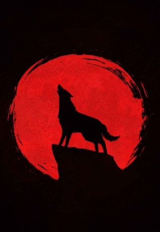 Рисунок красного волка