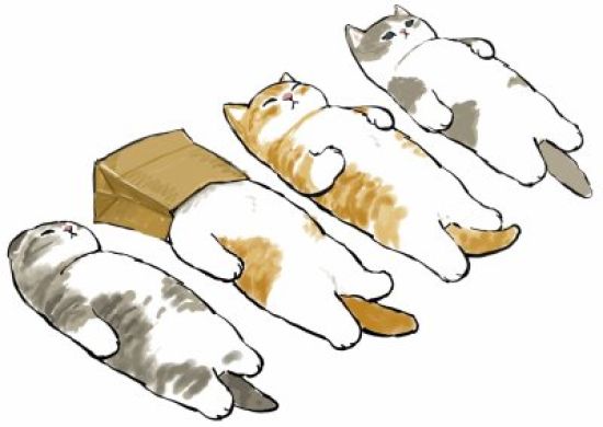Лежащий кот рисунок