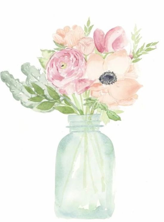 Цветок в вазе рисунок
