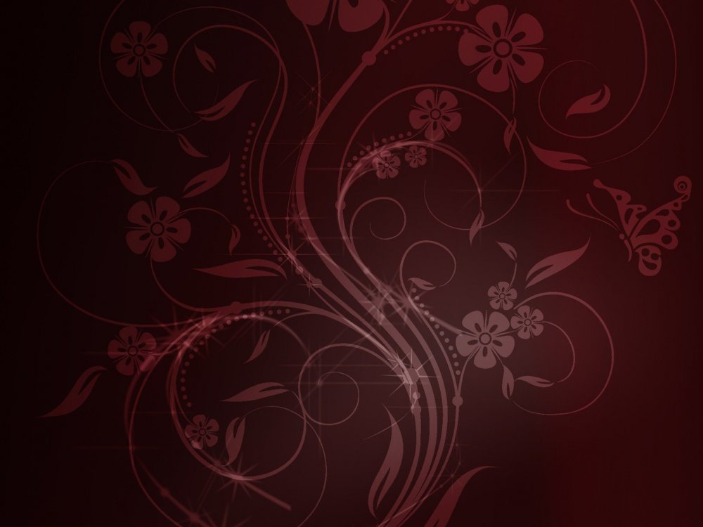 Красные узоры на черном фоне