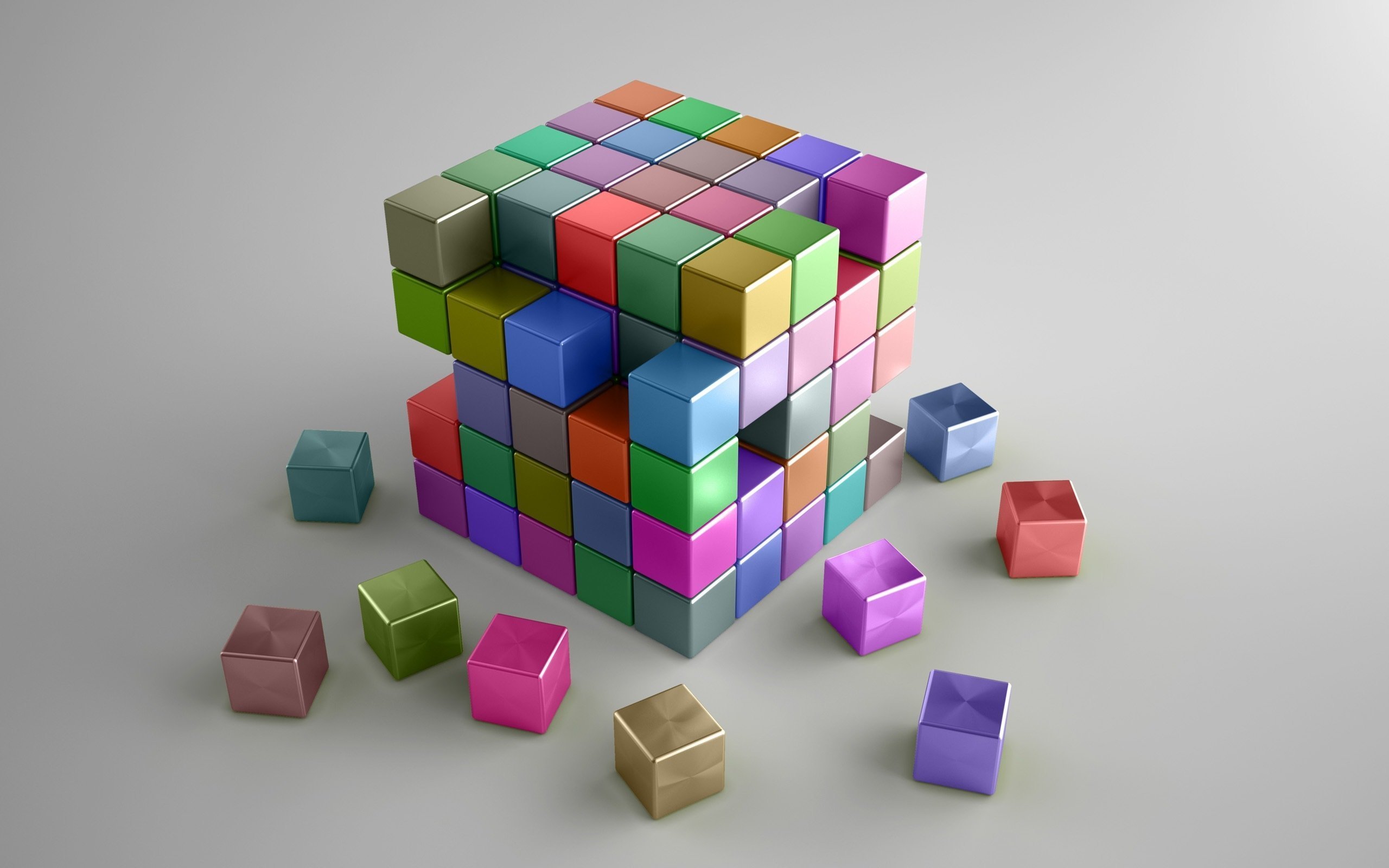 3д. Разноцветные кубики. 3д Графика. Красивые кубики. Обои кубики.