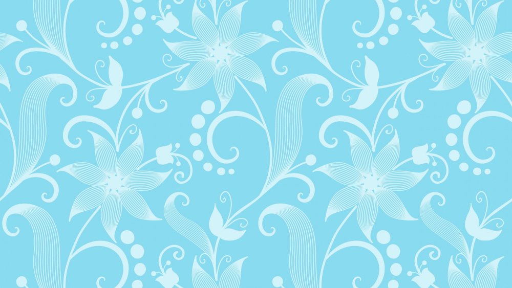 Голубой фон с цветами