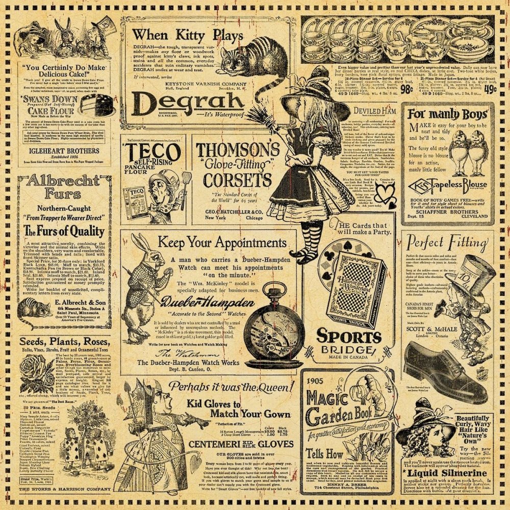 Газетная бумага для скрапбукинга