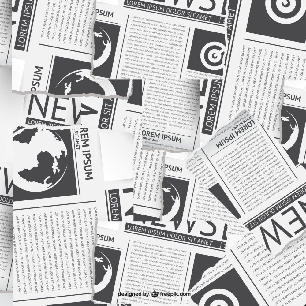 Газетные вырезки для коллажа