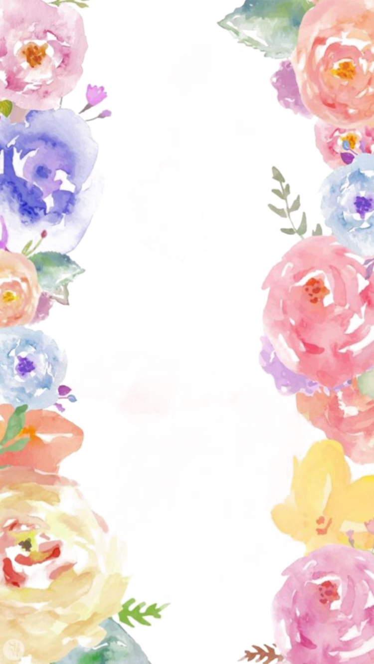 Акварельный фон с цветами