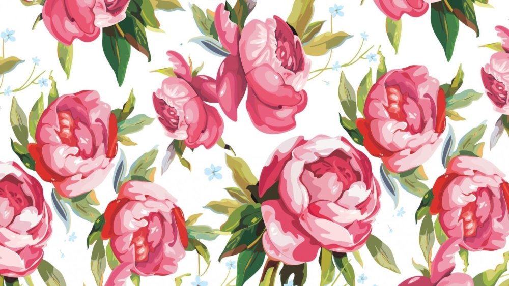 Акварельные цветы фон