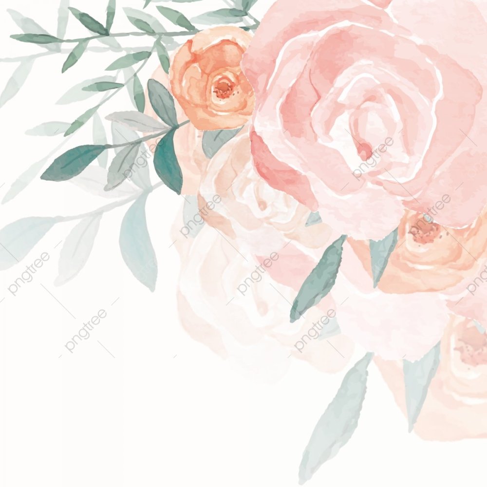 Нежные Акварельные цветы