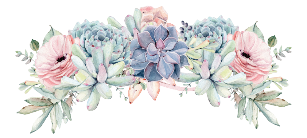 Акварельные цветы для пригласительных