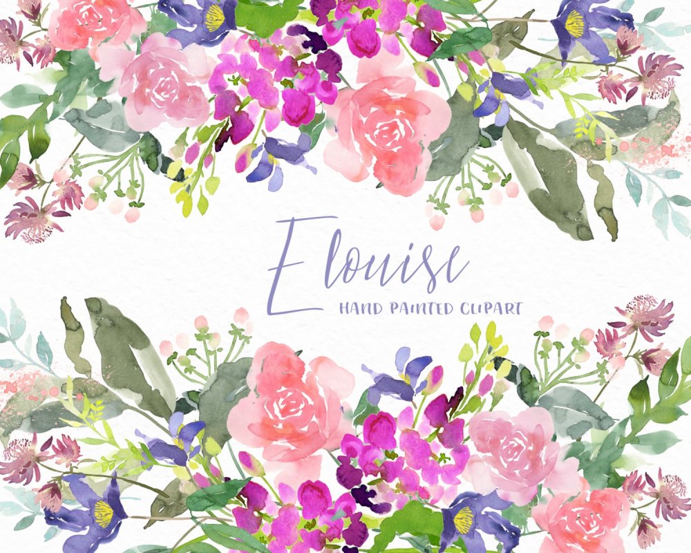 Акварельные цветы открытка