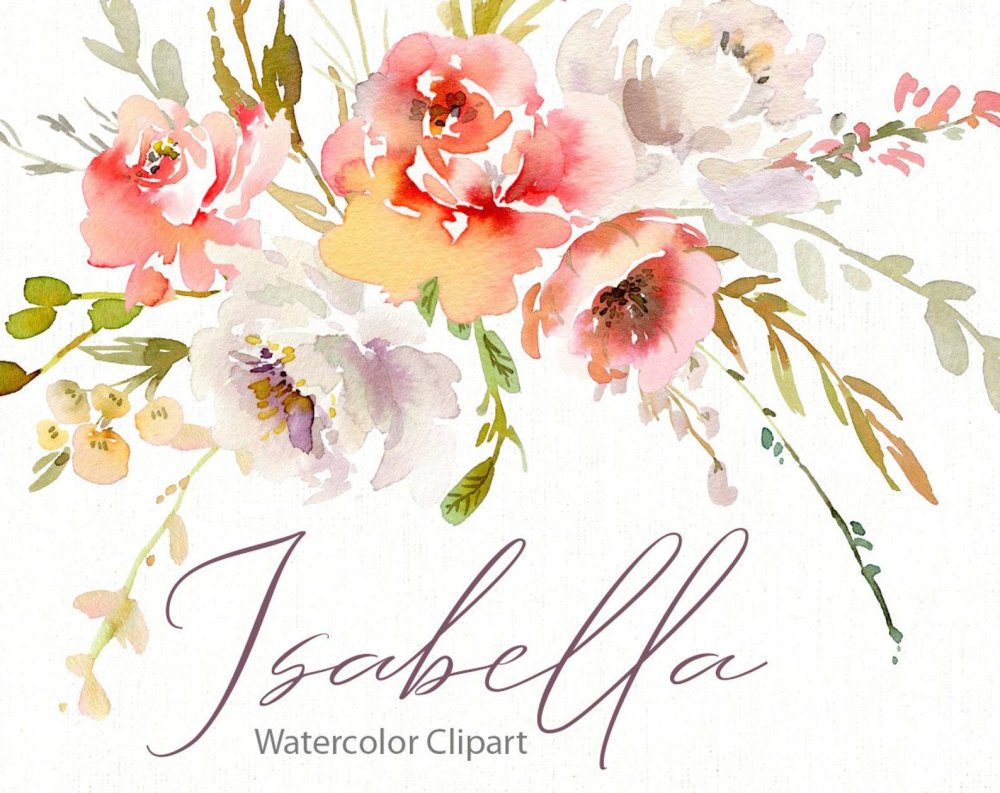 Акварельные цветы