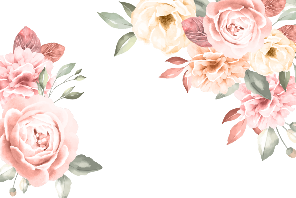 Акварельные цветы для пригласительных