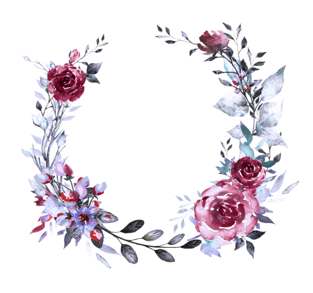 Акварельные цветочные рамки
