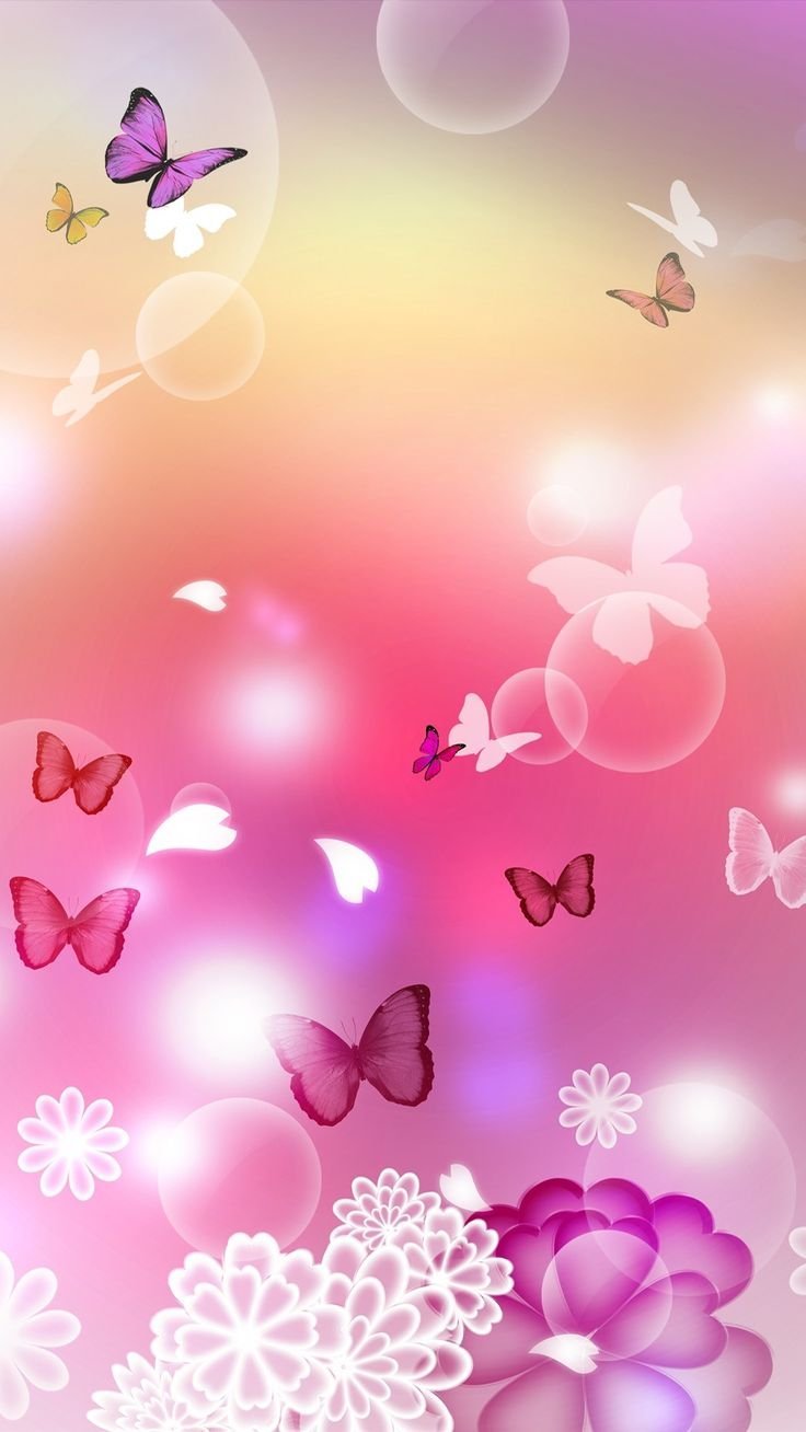 Красивый фон с бабочками