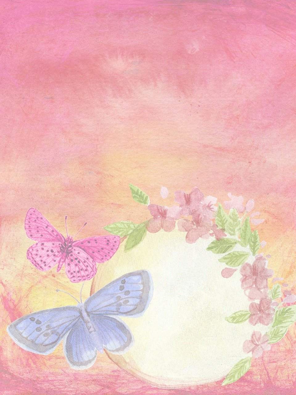 Пастельный фон бабочки
