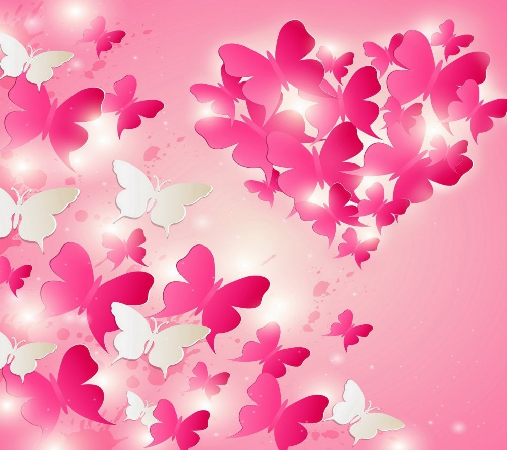 Фон с бабочками нежный
