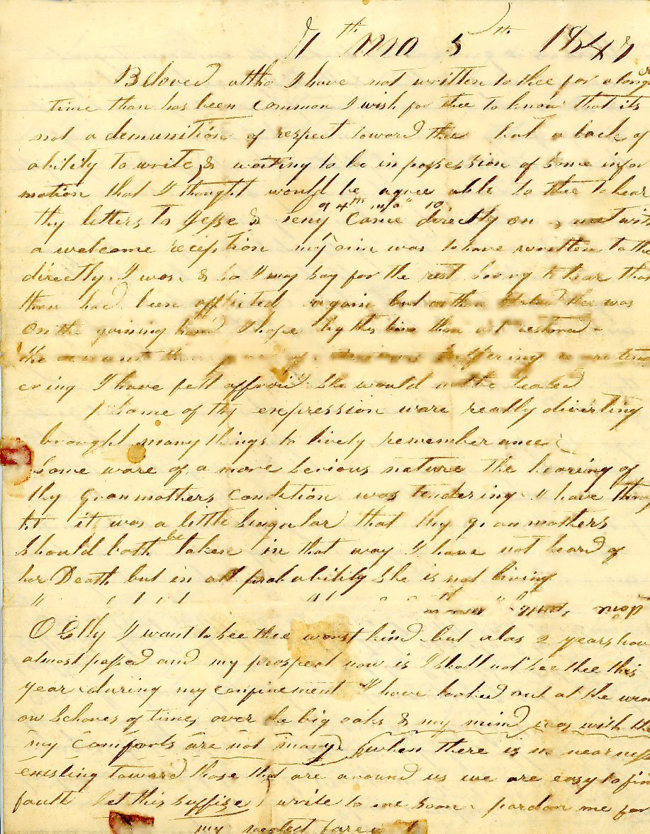 Старинное письмо