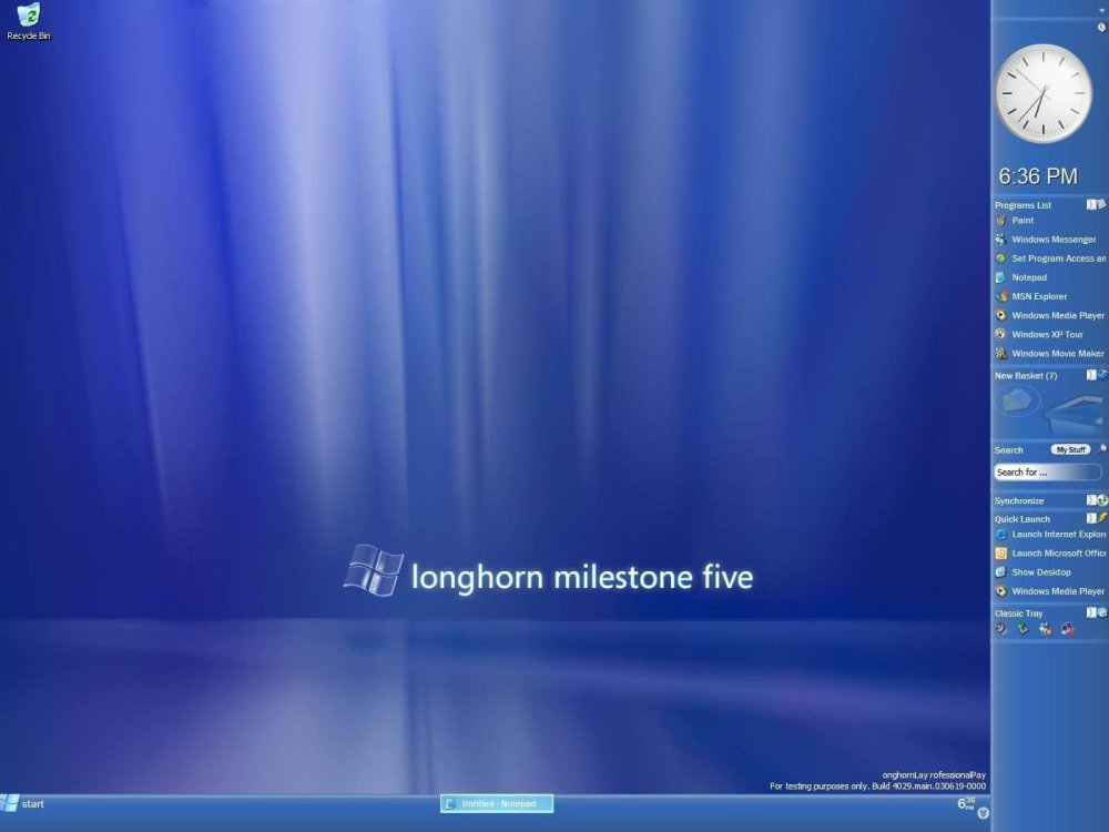 Windows лонгхорн