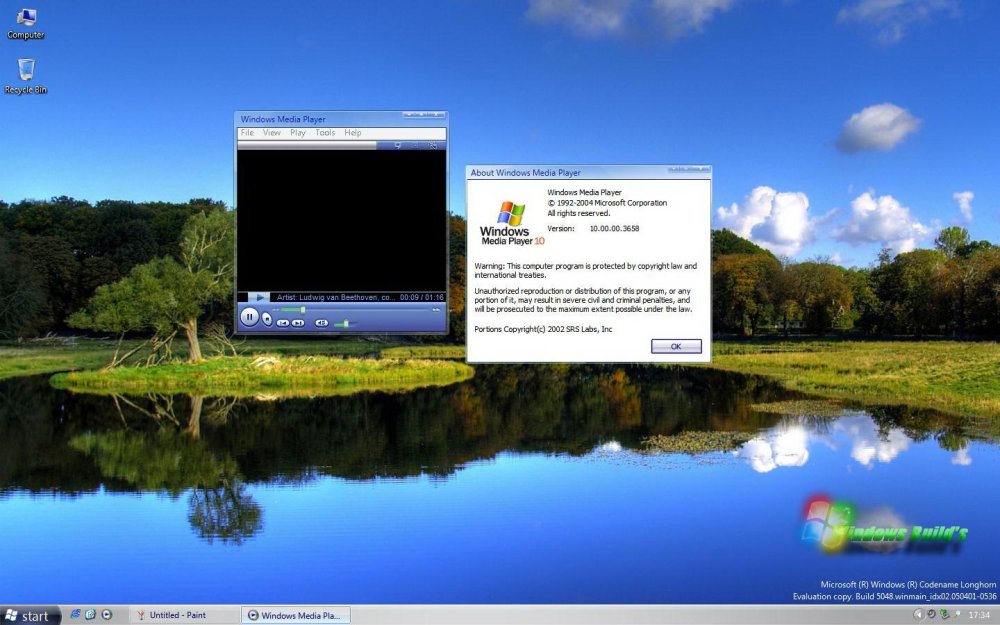 Windows Longhorn Интерфейс