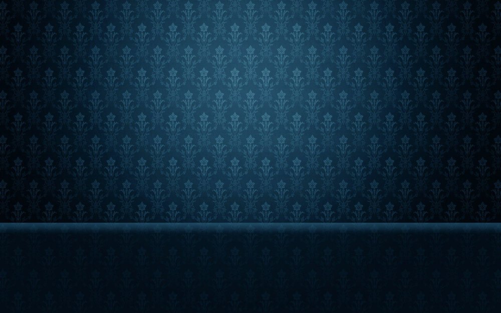 Обои синие с узором