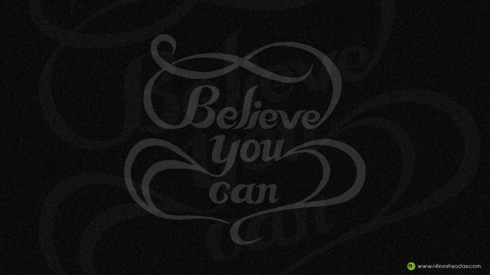 Чёрные обои с надписью