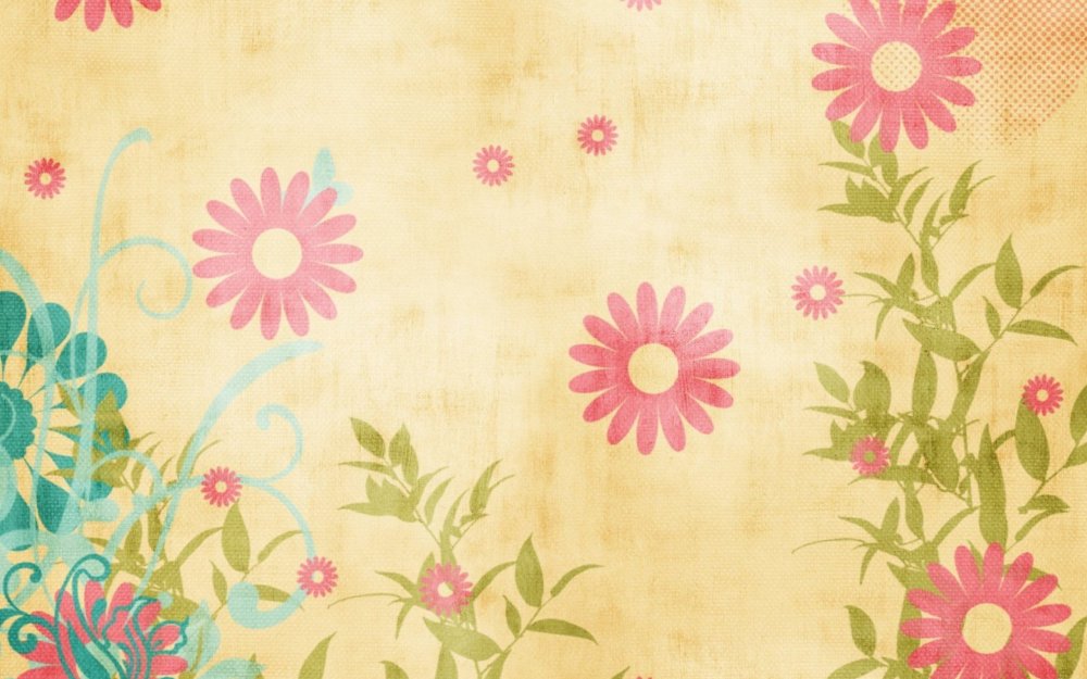 Обои в цветочек
