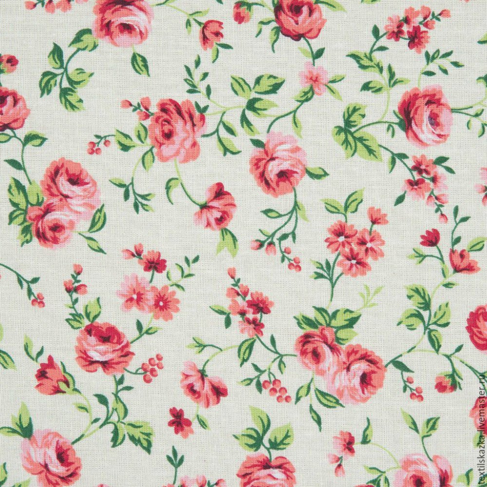Цветочный узор на ткани