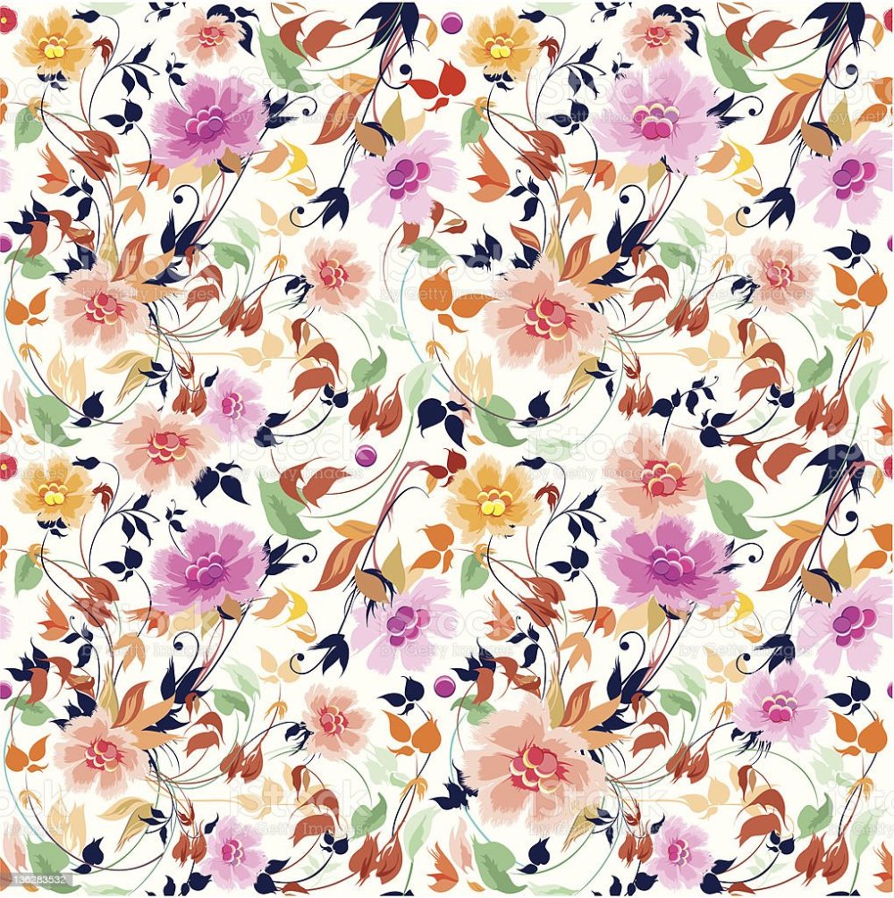 Принт весенние цветы