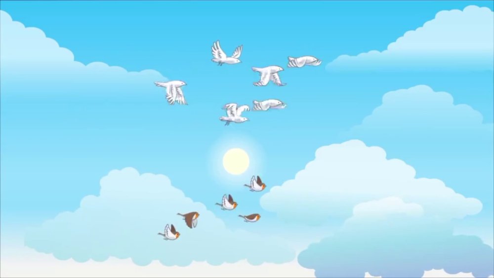 Фон с птичками для презентации